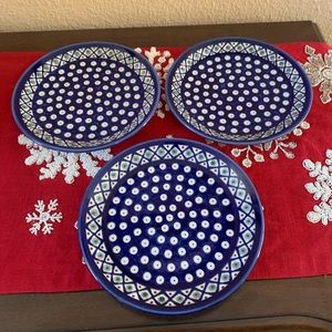 Polish pottery dessert plates